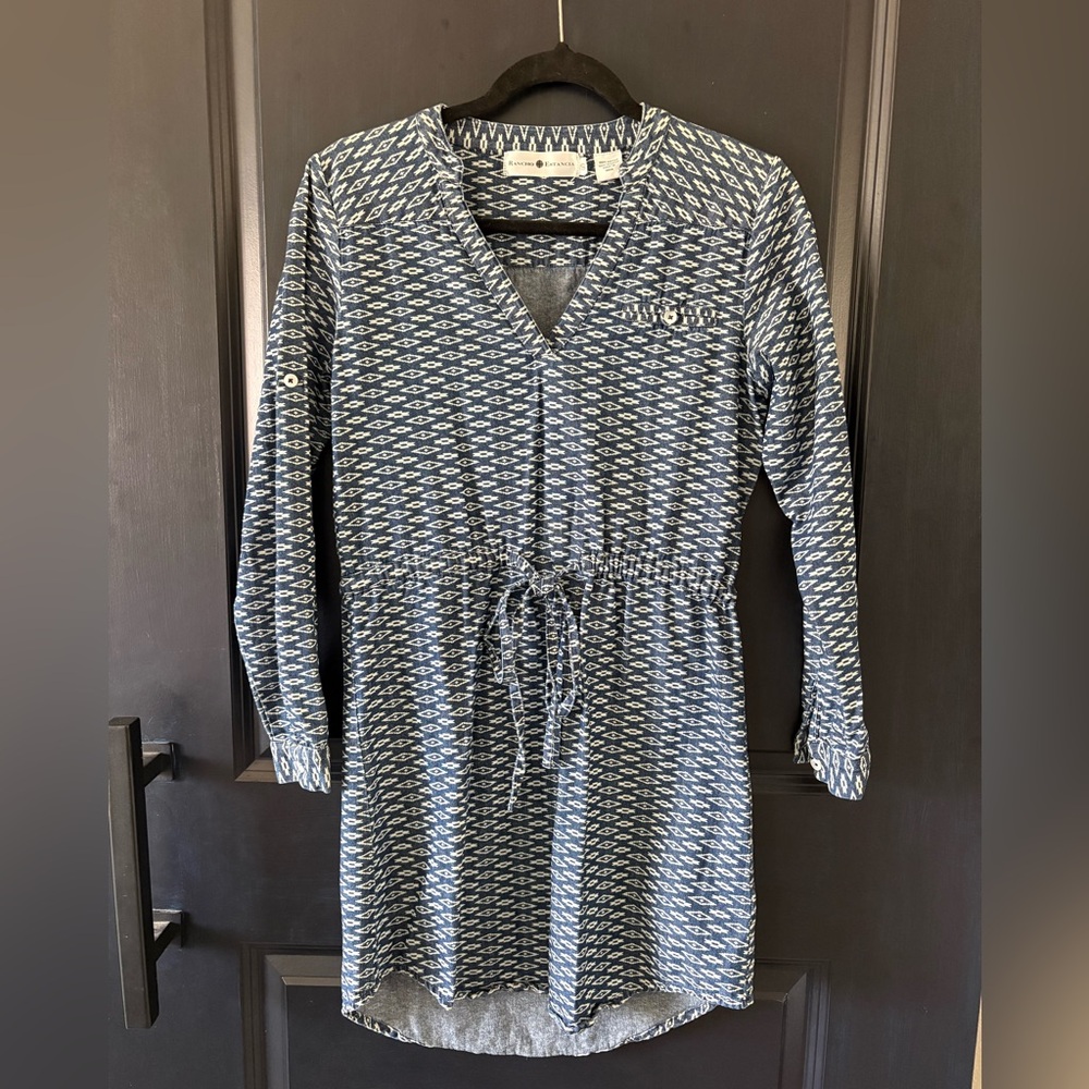 Rancho Estancia Denim Aztec Dress